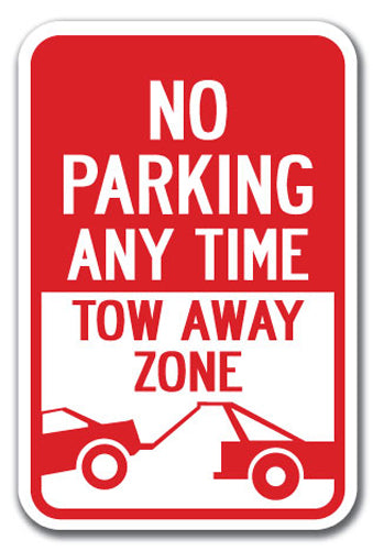 No Parking Any Time Tow-Away Zone
