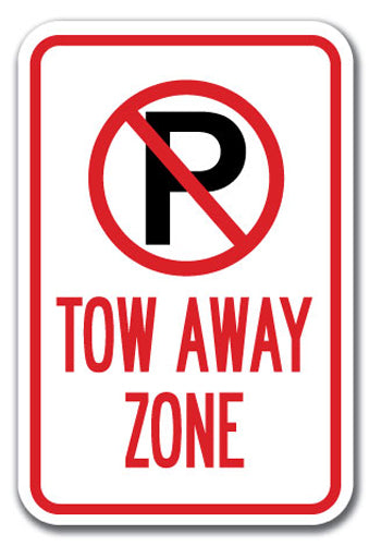 Tow Away Zone with ''P'' symbol