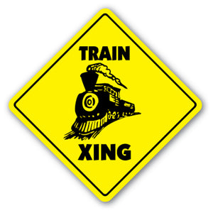 Train Crossing Vinyl Decal Sticker