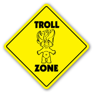 Troll Zone Vinyl Decal Sticker