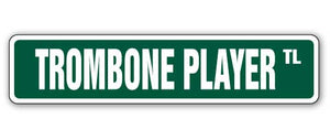 Trombone Player Street Vinyl Decal Sticker