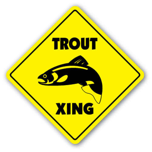 Trout Crossing Vinyl Decal Sticker