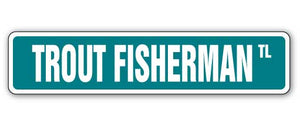 Trout Fisherman Street Vinyl Decal Sticker