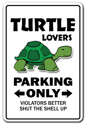 Turtle Lovers Parking Vinyl Decal Sticker