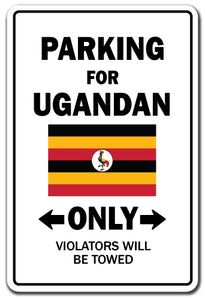 Parking For Ugandan Only Uganda Flag Pride Vinyl Decal Sticker