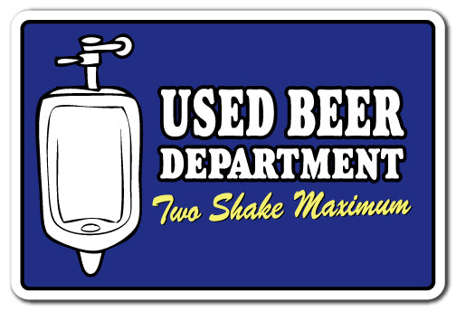 Used Beer Department Two Shake Maximum Vinyl Decal Sticker