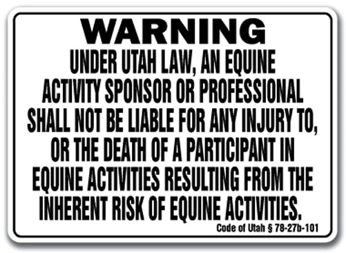 UTAH Equine Sign