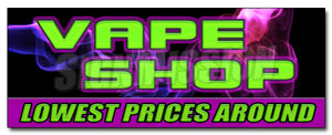 Vape Shop Lowest Prices Decal