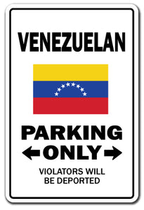 Venezuelan Parking Vinyl Decal Sticker