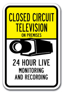 Closed Circuit Television On Premises 24 Hour Live Monitoring and Recording