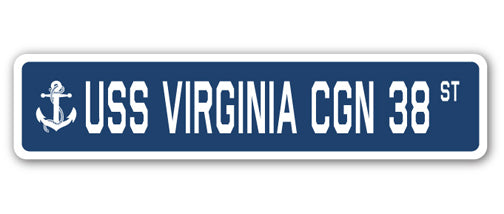 USS Virginia Cgn 38 Street Vinyl Decal Sticker