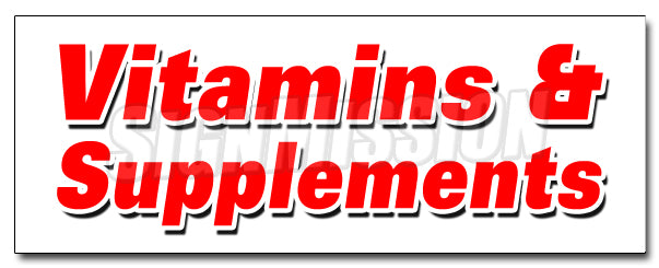 Vitamins & Supplements Decal