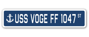 USS VOGE FF 1047 Street Sign