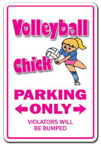 Volleyball Chick Vinyl Decal Sticker