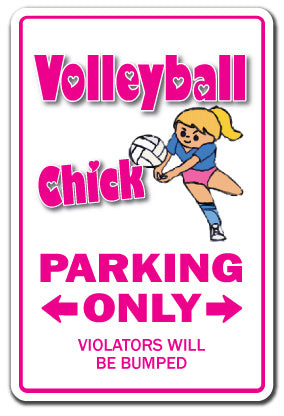 Volleyball Chick Vinyl Decal Sticker