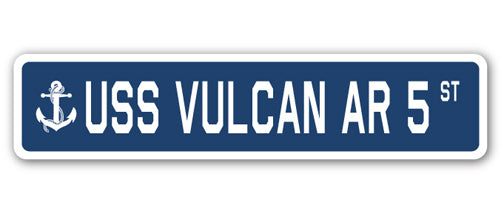 USS VULCAN AR 5 Street Sign