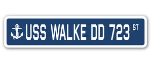 USS WALKE DD 723 Street Sign