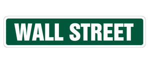 Wall Street Street Vinyl Decal Sticker