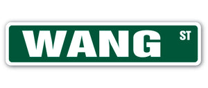 WANG Street Sign