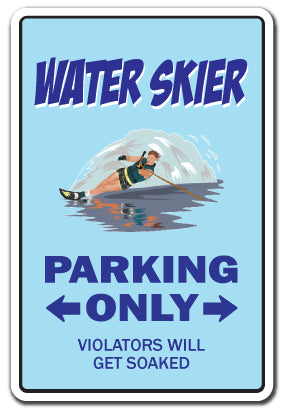 WATER SKIER Sign
