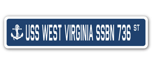 USS West Virginia Ssbn 736 Street Vinyl Decal Sticker