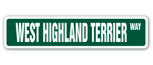 West Highland Terrier Street Vinyl Decal Sticker