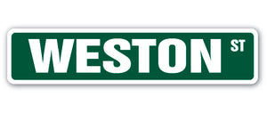 WESTON Street Sign