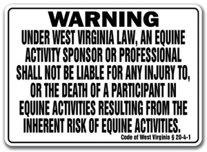 WEST VIRGINIA Equine Sign