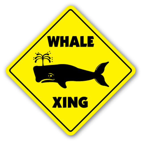 Whale Crossing Vinyl Decal Sticker