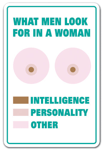 WHAT MEN LOOK FOR IN A WOMAN Sign