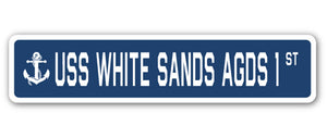 USS WHITE SANDS AGDS 1 Street Sign