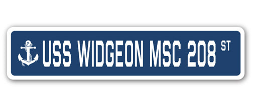 USS WIDGEON MSC 208 Street Sign