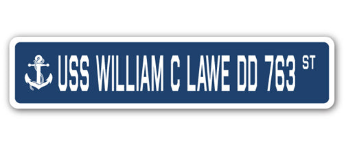 USS William C Lawe Dd 763 Street Vinyl Decal Sticker