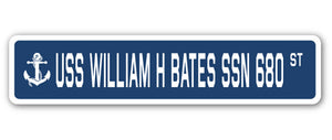 USS WILLIAM H BATES SSN 680 Street Sign