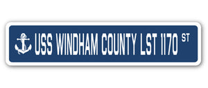 USS Windham County Lst 1170 Street Vinyl Decal Sticker
