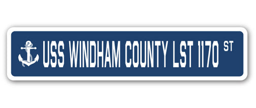 USS Windham County Lst 1170 Street Vinyl Decal Sticker