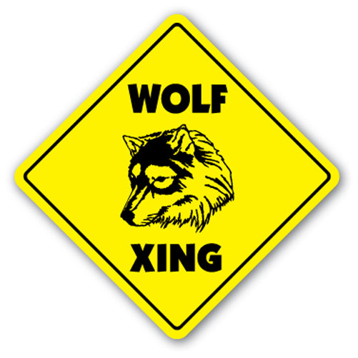 Wolf Crossing Vinyl Decal Sticker