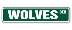 WOLVES Street Sign