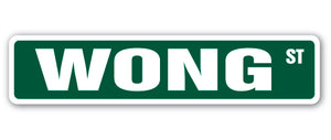 WONG Street Sign