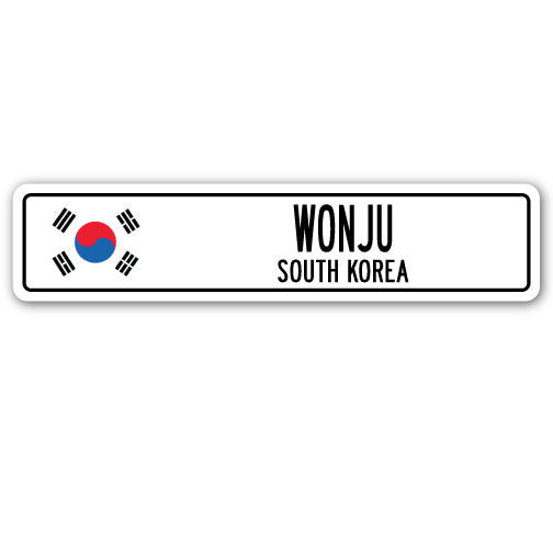 WONJU, SOUTH KOREA Street Sign
