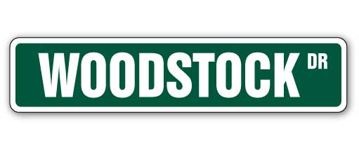 WOODSTOCK Street Sign
