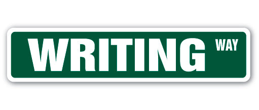 WRITING Street Sign