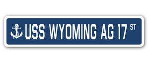 USS WYOMING AG 17 Street Sign