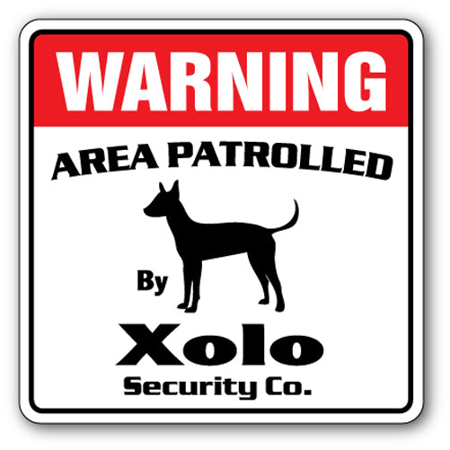 Xolo Security Vinyl Decal Sticker