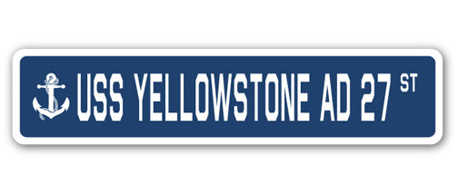 USS Yellowstone Ad 27 Street Vinyl Decal Sticker