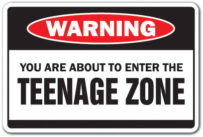 You Are About To Enter The Teenage Zone Vinyl Decal Sticker