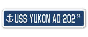 USS YUKON AO 202 Street Sign