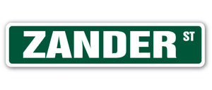 Zander Street Vinyl Decal Sticker