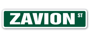 ZAVION Street Sign