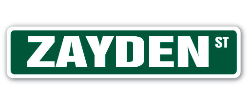 ZAYDEN Street Sign